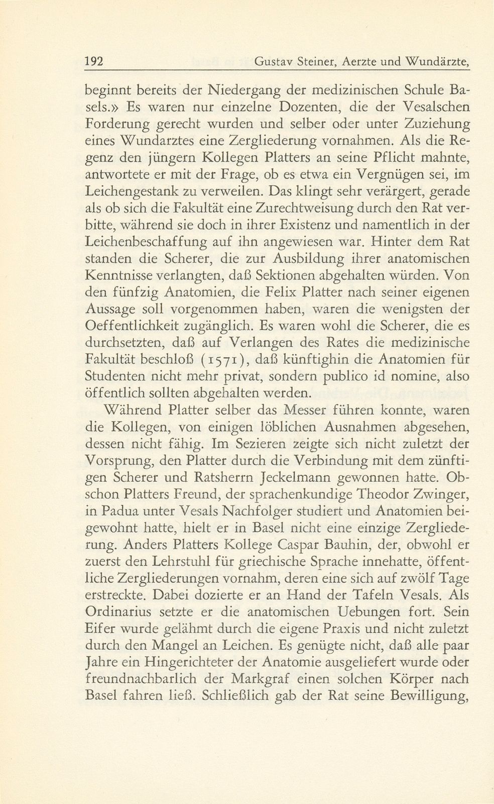 Ärzte und Wundärzte, Chirurgenzunft und medizinische Fakultät in Basel – Seite 14