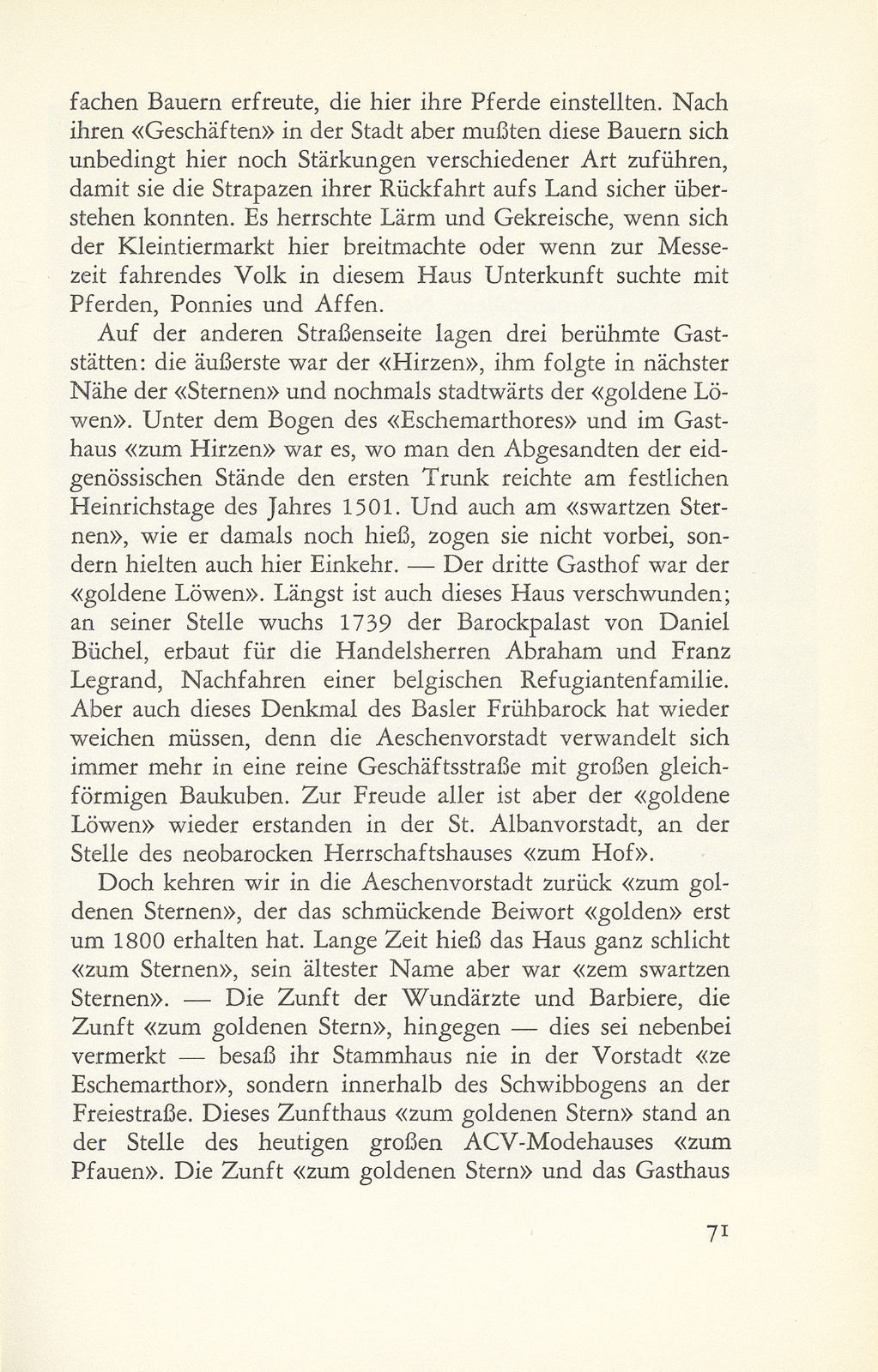 Die Aeschenvorstadt und der Gasthof zum ‹Goldenen Sternen› – Seite 4