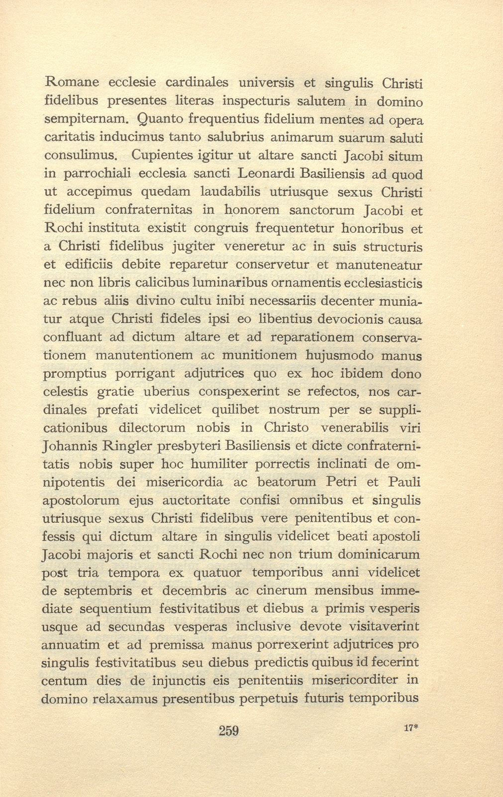 Ablassbrief von Anno 1517 zu Gunsten des Jakobusaltars in St. Leonhard – Seite 19