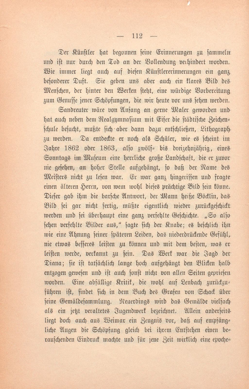 Hans Sandreuter. Rede gehalten bei der Eröffnung der Sandreuter-Ausstellung im März 1902 von Heinrich Alfred Schmid – Seite 5