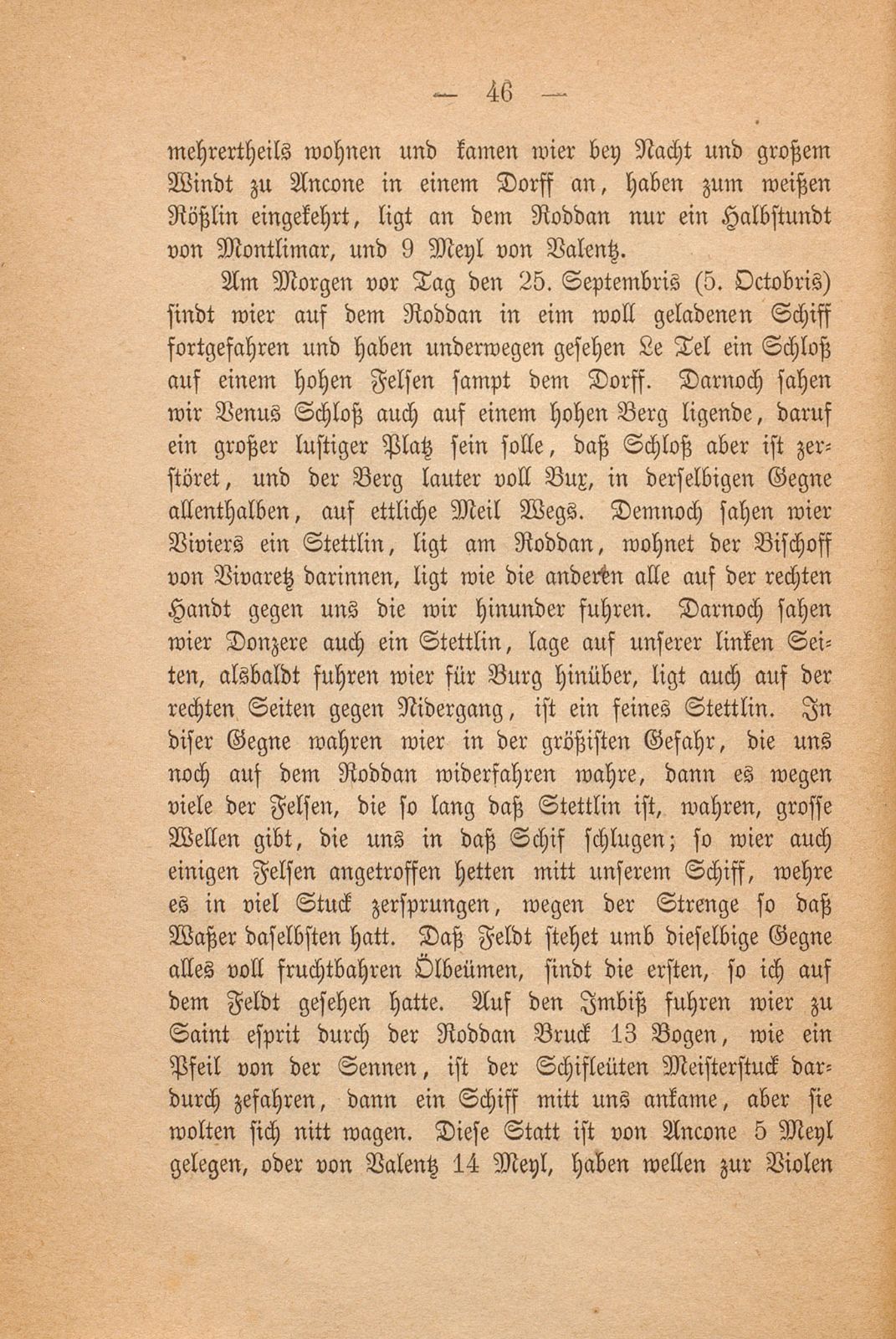 Beschreibung Thomä Platters Reyssen, die er von Basell auss in Franckreich gethan hatt anno 1595 – Seite 34