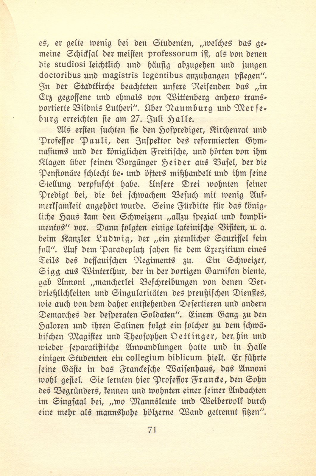 Aus den Wanderjahren des Hieronymus Annoni (1697-1770) – Seite 28