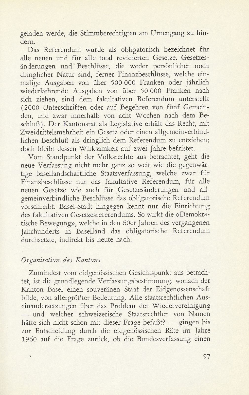 Die Grundlagen eines neuen Staates entstehen. (Zum Verfassungsentwurf und zu den Gesetzesdirektiven des zukünftigen Standes Basel.) – Seite 11