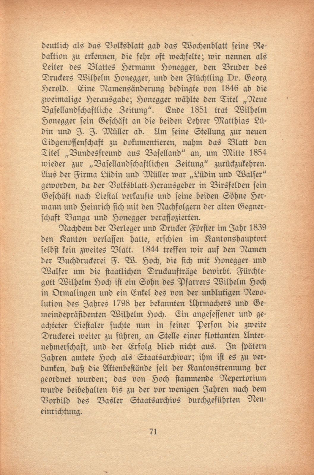 Die Anfänge des Zeitungswesens in Baselland – Seite 9