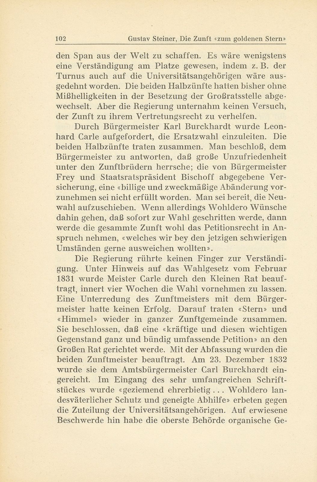 Die Zunft ‹zum goldenen Stern› im 19. Jahrhundert – Seite 34