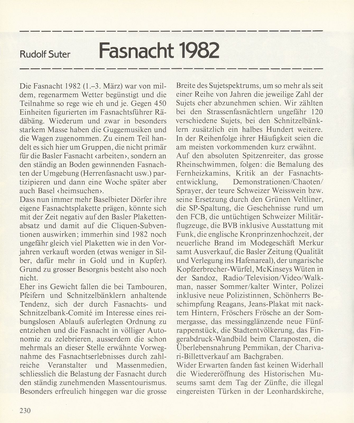 Fasnacht 1982 – Seite 1