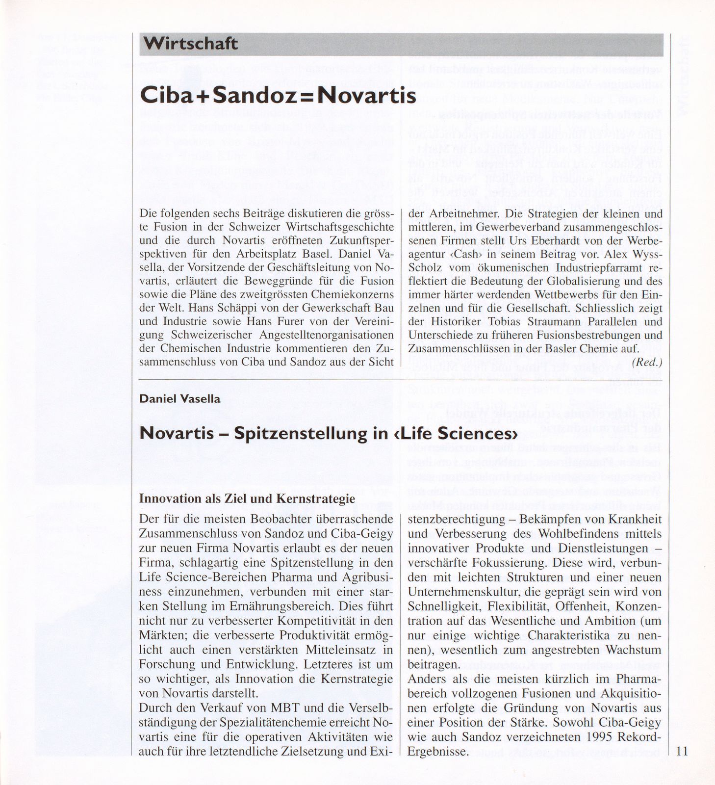 Ciba + Sandoz = Novartis – Seite 1