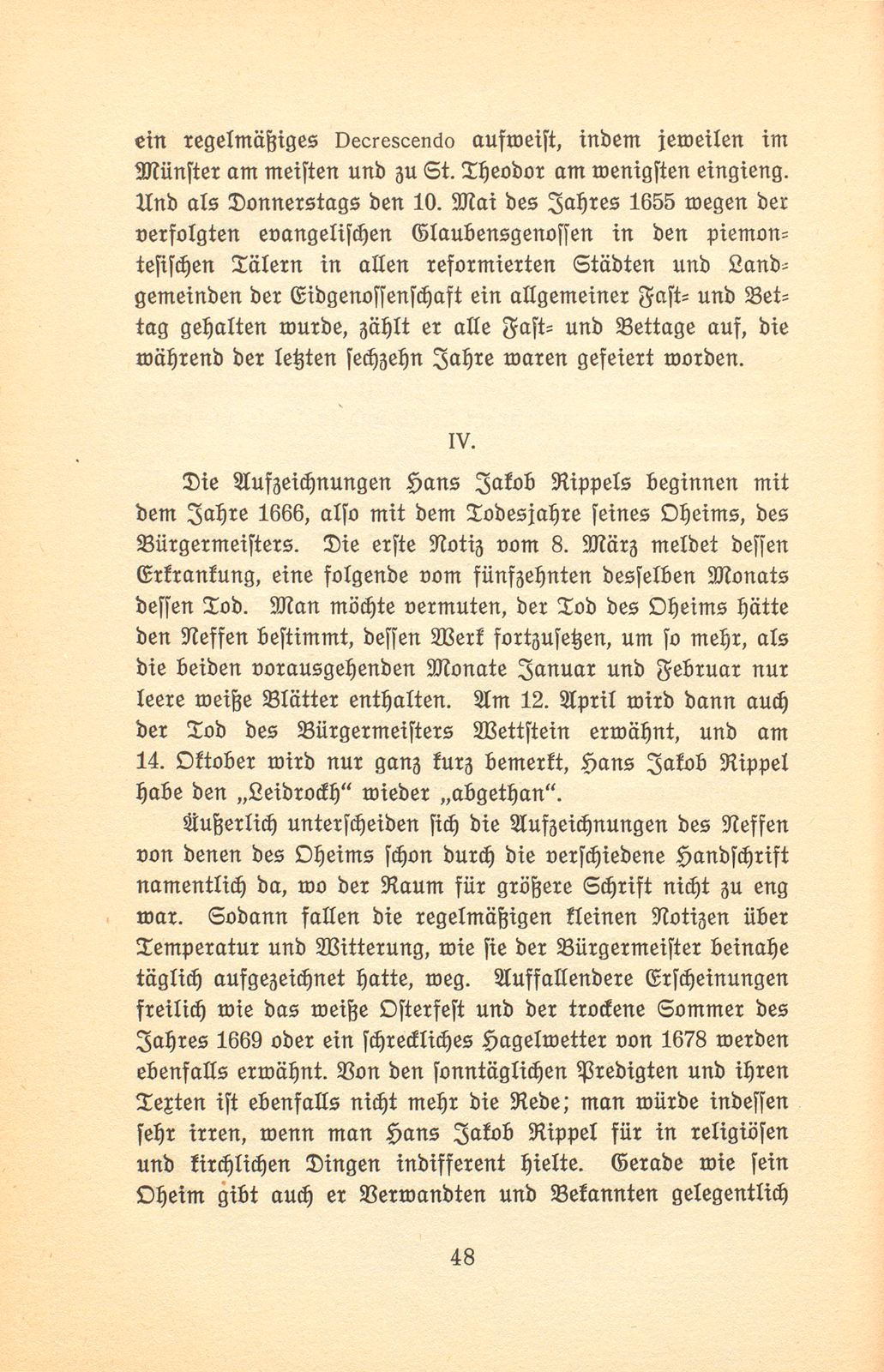 Basler Aufzeichnungen des siebenzehnten Jahrhunderts [Hans Jakob Rippel] – Seite 14