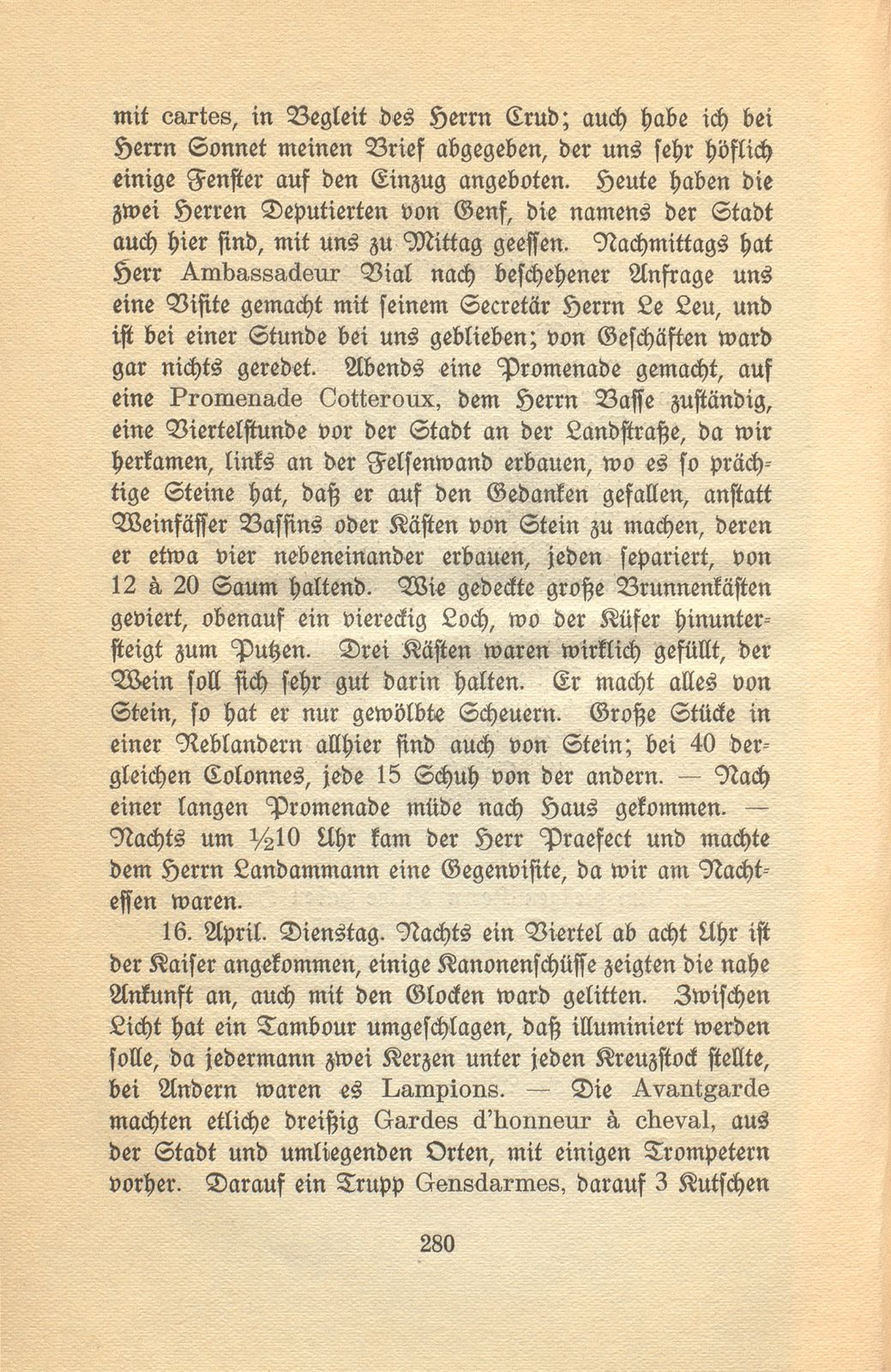 Bürgermeister Andreas Merians Reyssbeschreibung nach Chambéry zur Complimentierung des französischen Kaisers als König von Italien April 1805 – Seite 5