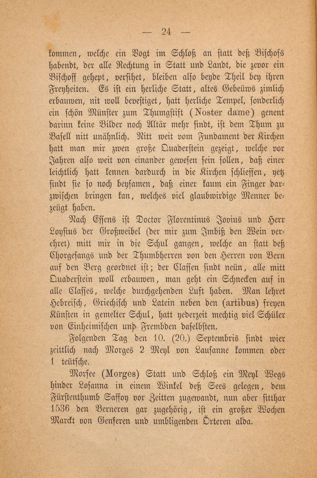 Beschreibung Thomä Platters Reyssen, die er von Basell auss in Franckreich gethan hatt anno 1595 – Seite 12