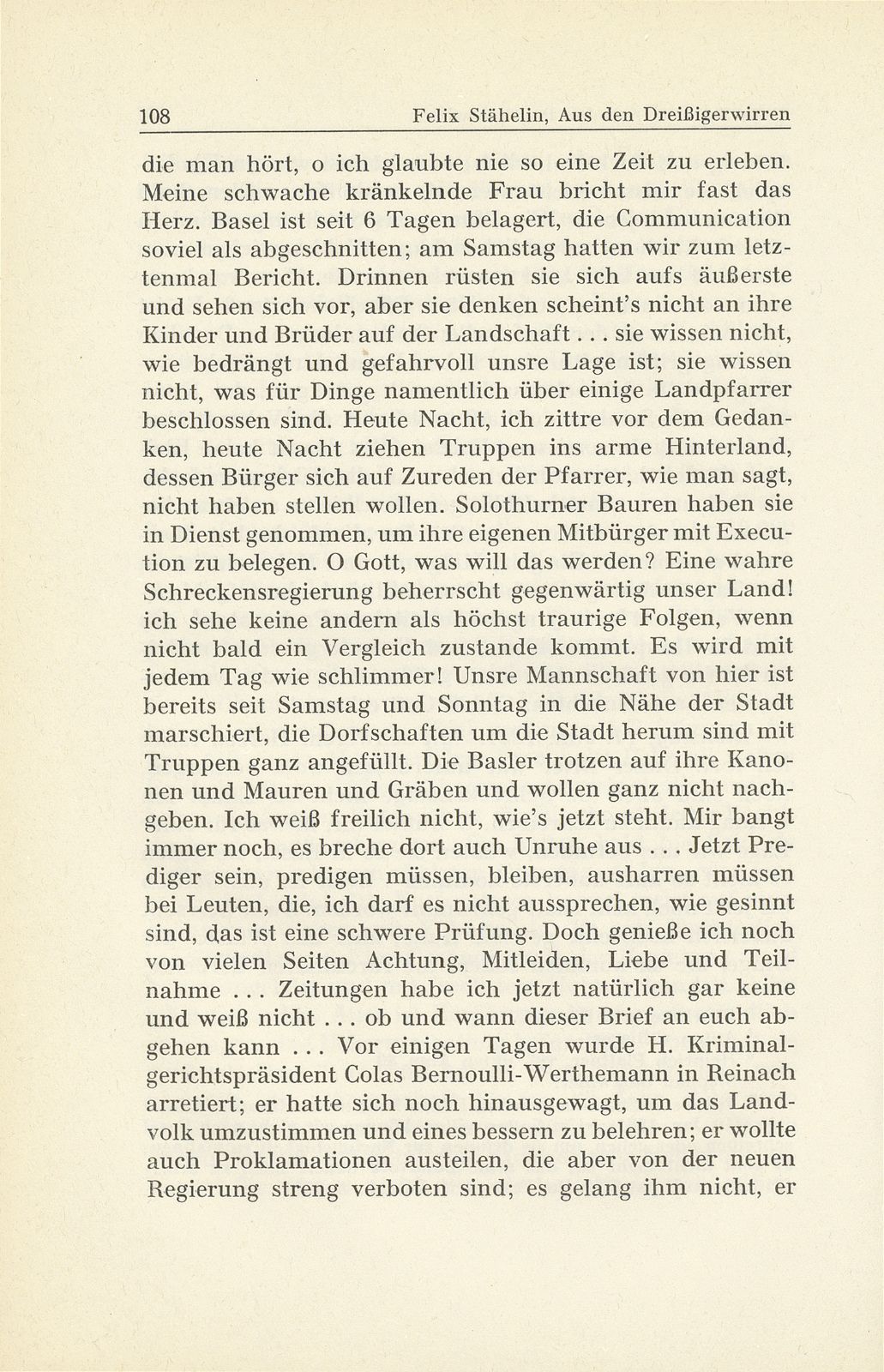 Erlebnisse und Bekenntnisse aus der Zeit der Dreissigerwirren [Gebrüder Stähelin] – Seite 6