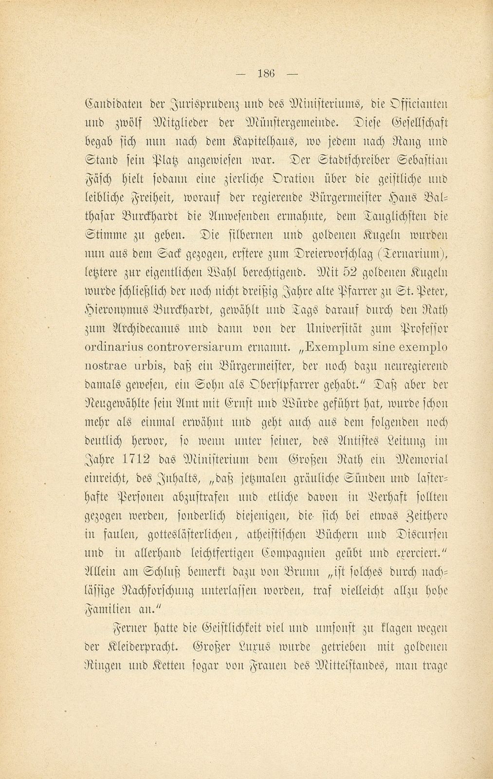 Mitteilungen aus einer Basler Chronik des beginnenden XVIII. Jahrhunderts [Sam. v. Brunn] – Seite 22