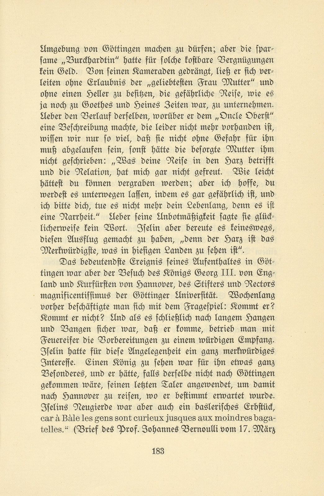 Isaak Iselin als Student in Göttingen (1747/48) – Seite 83