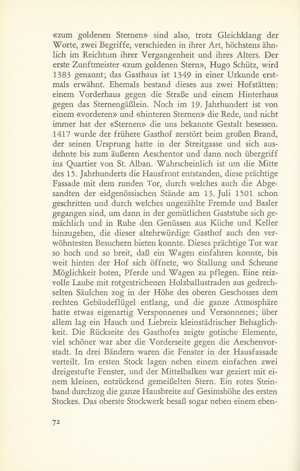 Die Aeschenvorstadt und der Gasthof zum ‹Goldenen Sternen› – Seite 5