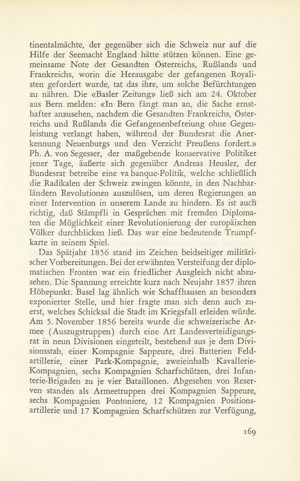 Der Neuenburger Handel (1856/57) und der Savoyerkonflikt (1860) in baslerischer Sicht – Seite 13