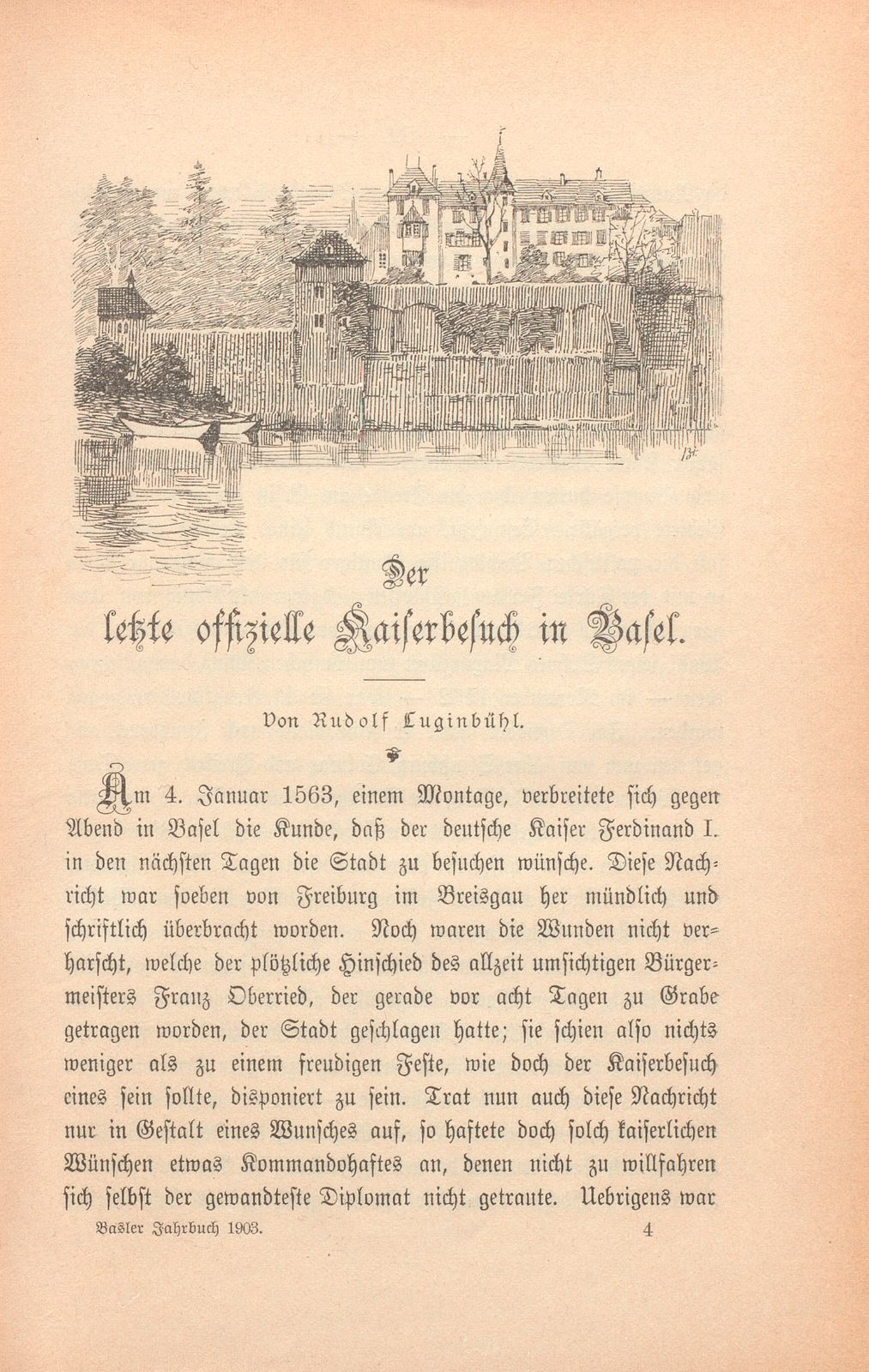 Der letzte offizielle Kaiserbesuch in Basel – Seite 1