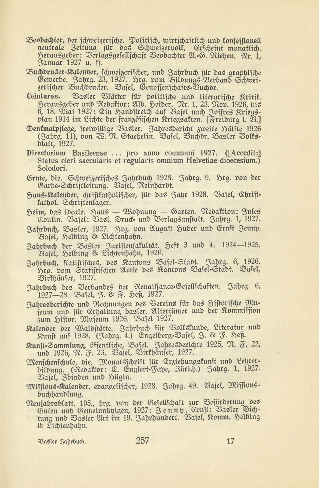 Basler Bibliographie 1927 – Seite 12