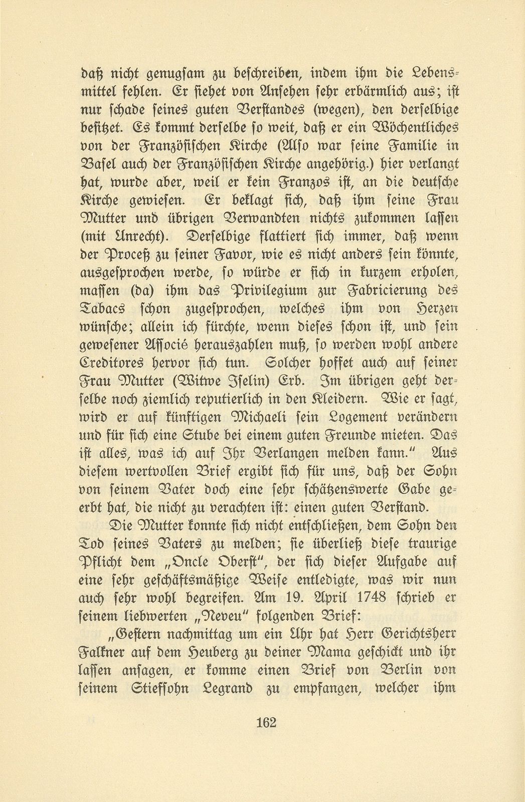 Isaak Iselin als Student in Göttingen (1747/48) – Seite 62