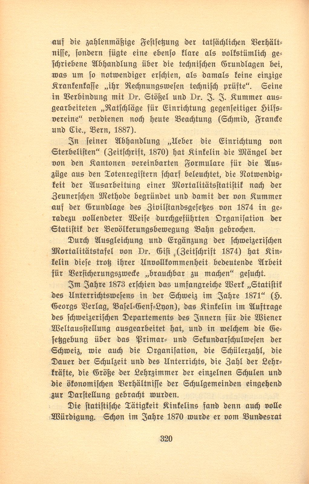 Prof. Dr. Hermann Kinkelin. 11. November 1832 bis 2. Januar 1913 – Seite 19