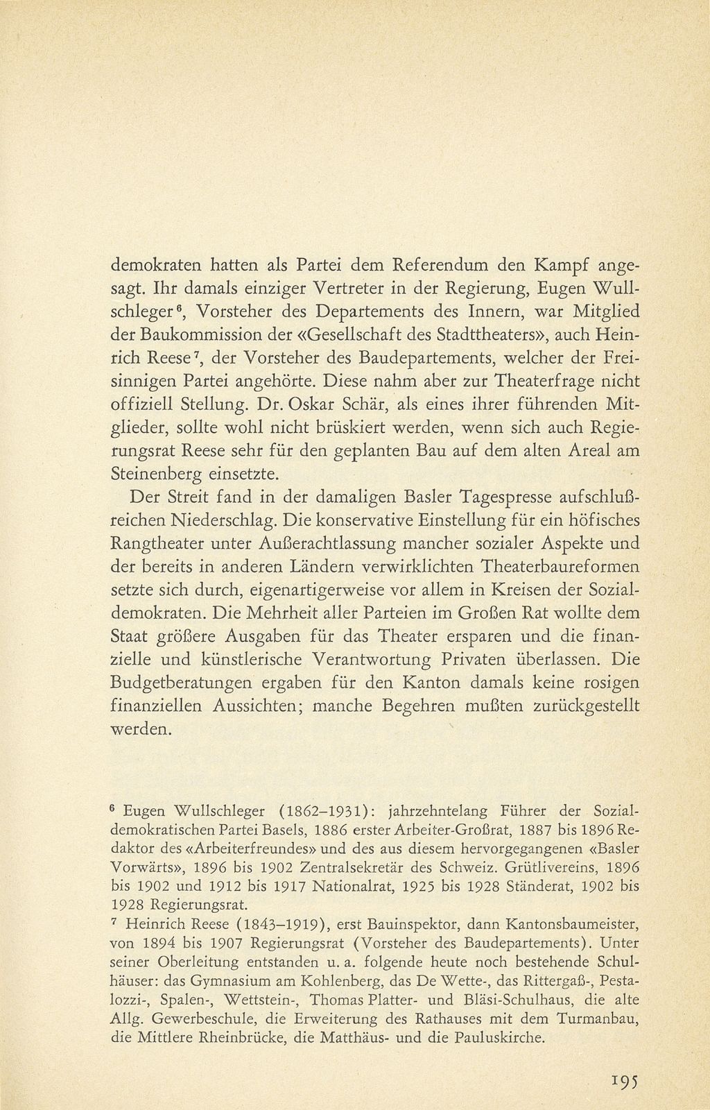 Aus der Baugeschichte des jetzigen Basler Stadttheaters. (Im Hinblick auf den im Entstehen begriffenen Neubau) – Seite 4