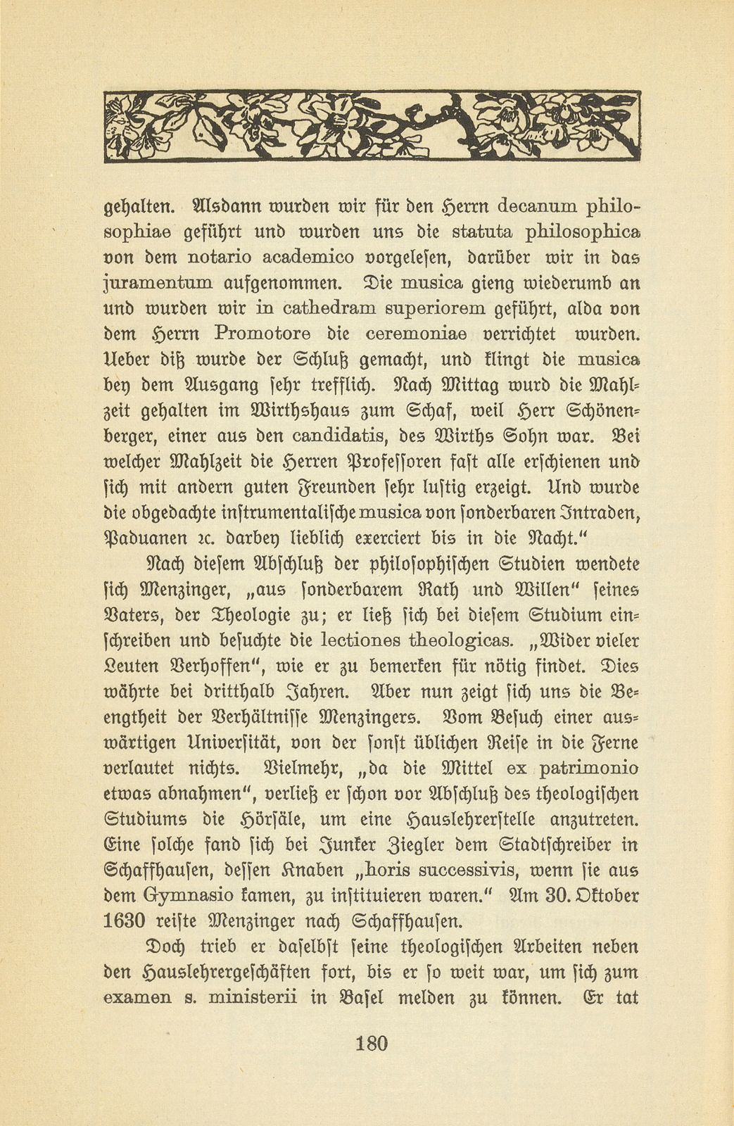 Aus den Aufzeichnungen des Hans Jakob Menzinger – Seite 4