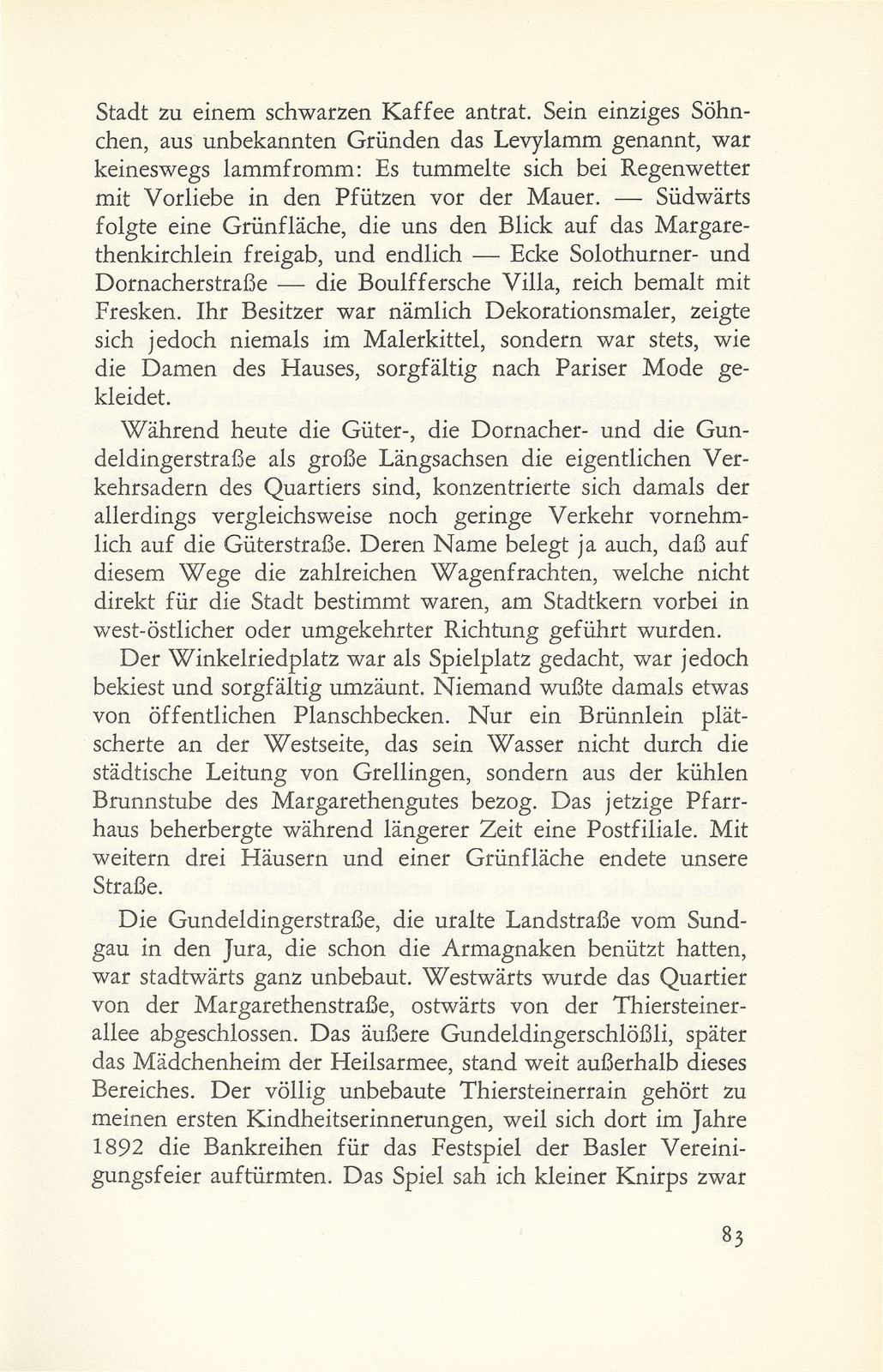 Aus den Anfängen des Gundeldingerquartiers – Seite 2