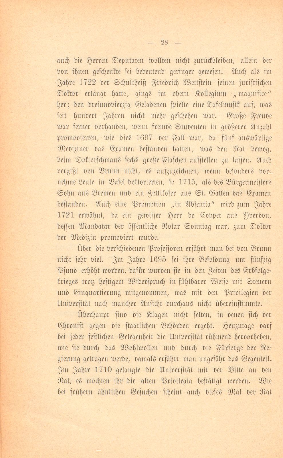 Mitteilungen aus einer Basler Chronik des beginnenden XVIII. Jahrhunderts [Sam. v. Brunn] – Seite 8