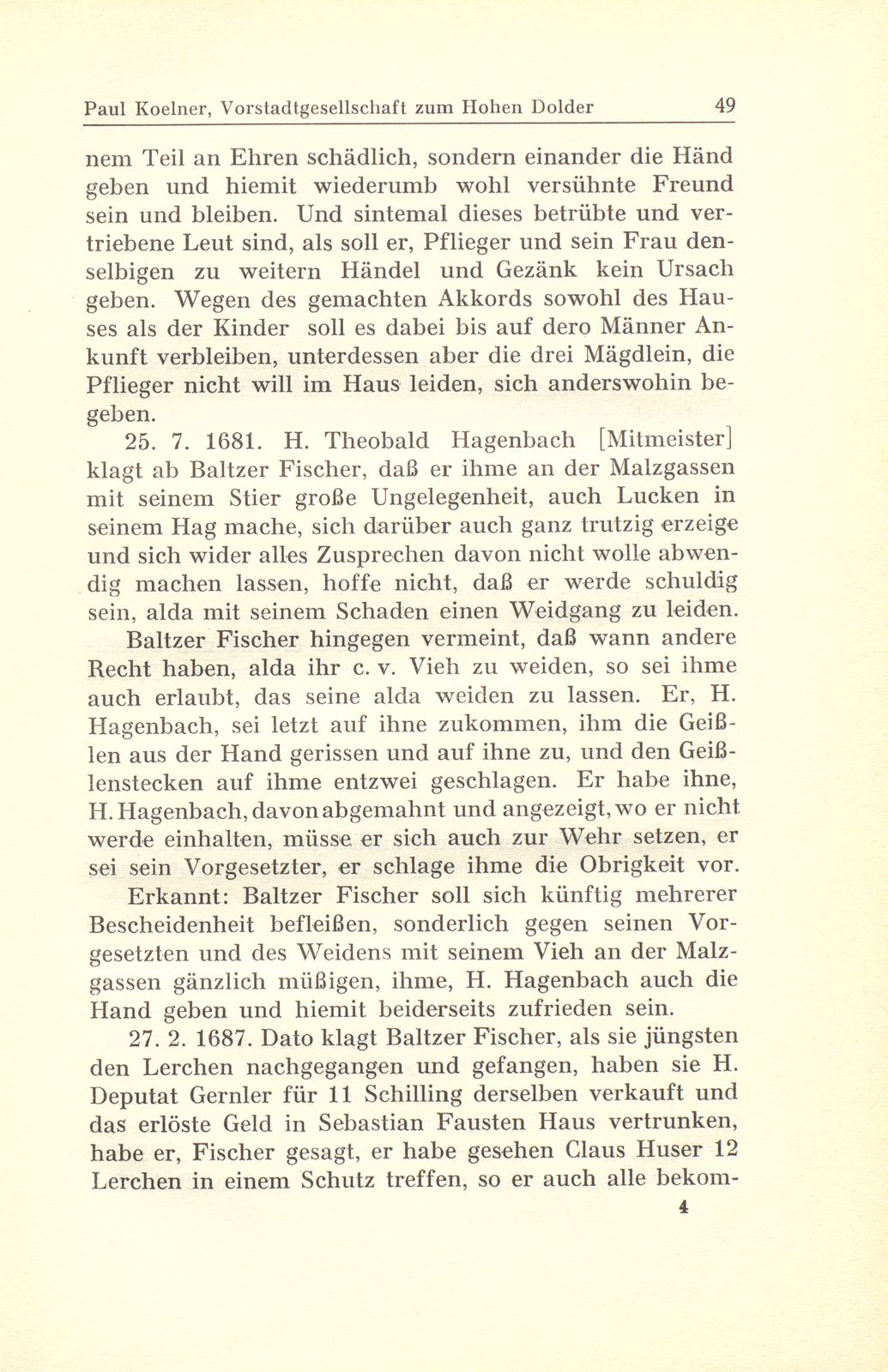 Aus der Gerichtspraxis der Vorstadtgesellschaft zum Hohen Dolder – Seite 35