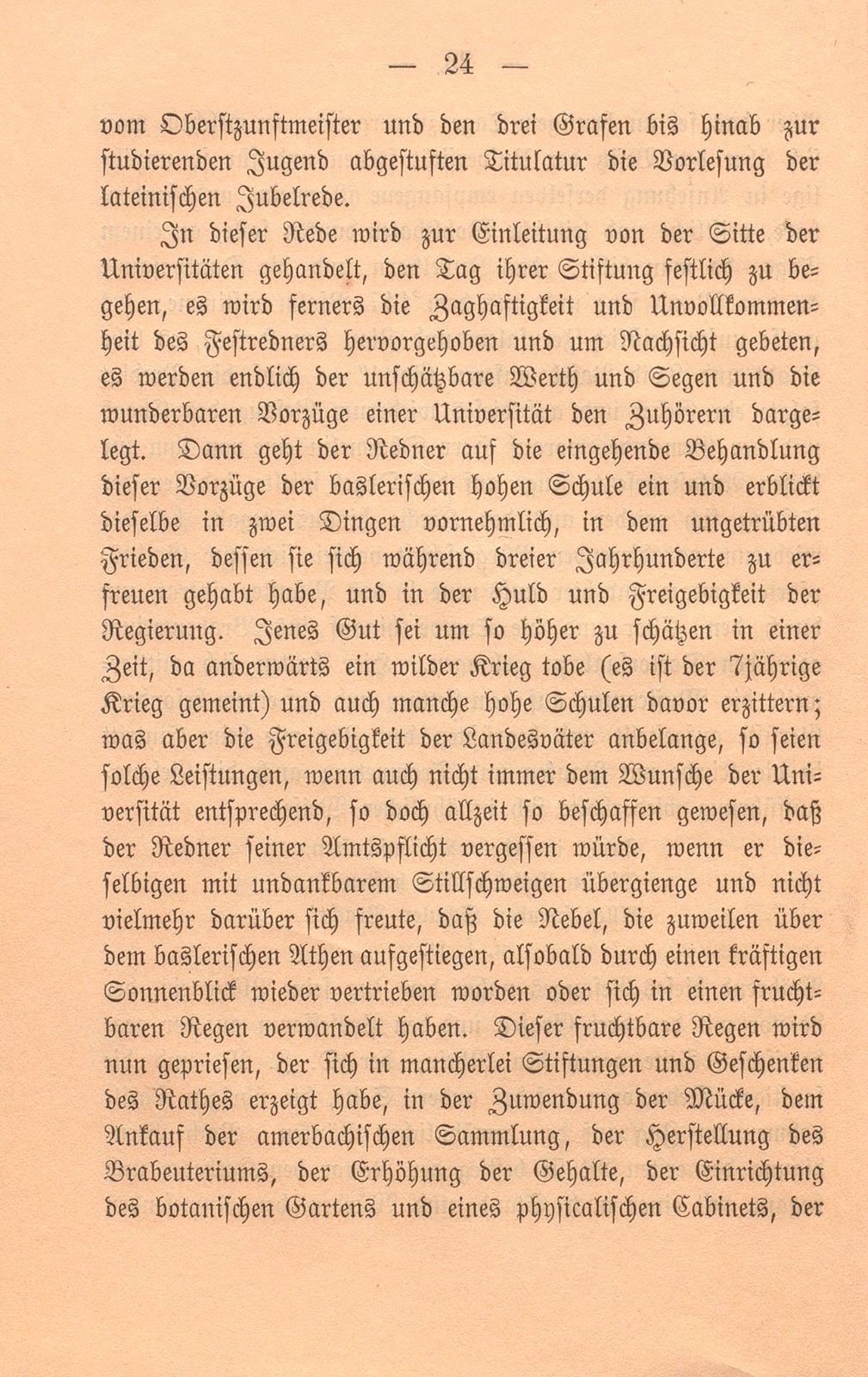 Die dritte Säcularfeier der Universität Basel 1760 – Seite 26