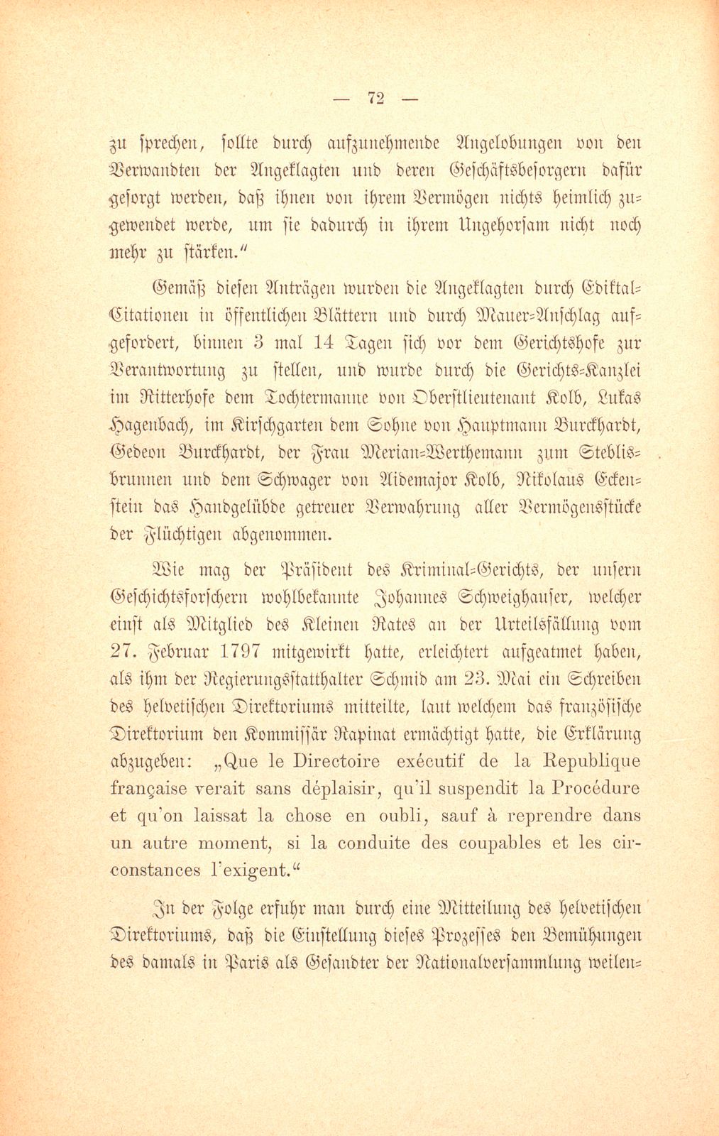 Ein Staatsprozess aus den letzten Tagen der alten Eidgenossenschaft – Seite 55