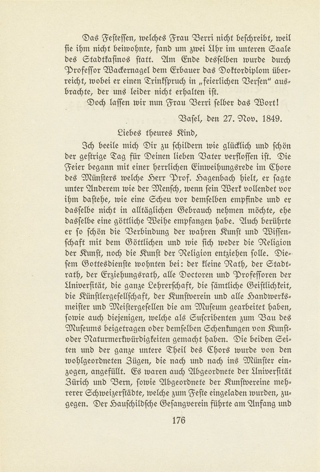 Zur Einweihung des Museums an der Augustinergasse am 26. November 1849 – Seite 2