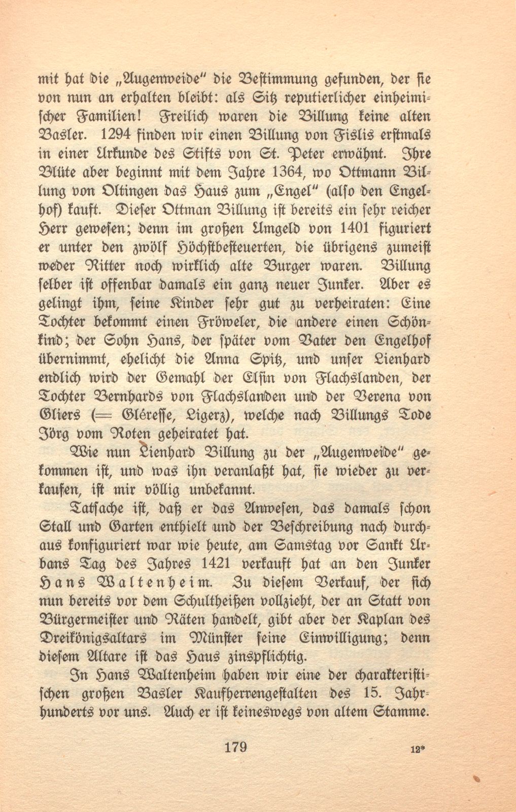 Aus der Geschichte eines alten Basler Hauses [Haus zur ‹Augenweide›] – Seite 6