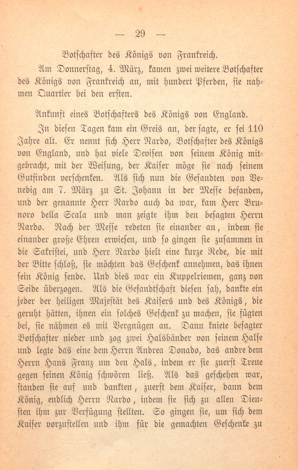 Andrea Gattaro von Padua, Tagebuch der Venetianischen Gesandten beim Concil zu Basel. (1433-1435.) – Seite 29