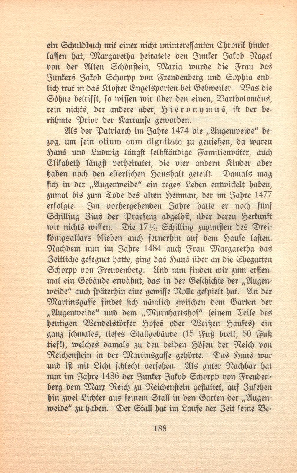 Aus der Geschichte eines alten Basler Hauses [Haus zur ‹Augenweide›] – Seite 15