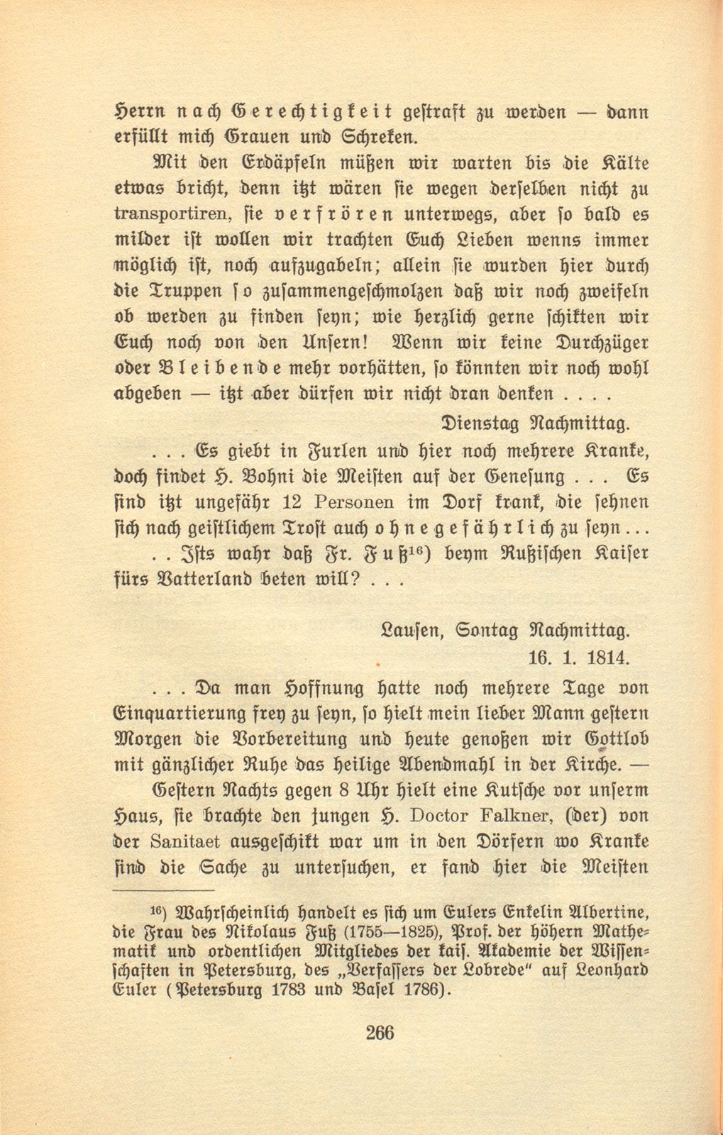 Hundertjährige Briefe einer Lausener Pfarrfrau [Susanna Maria Burckhardt-Schorndorf] – Seite 17