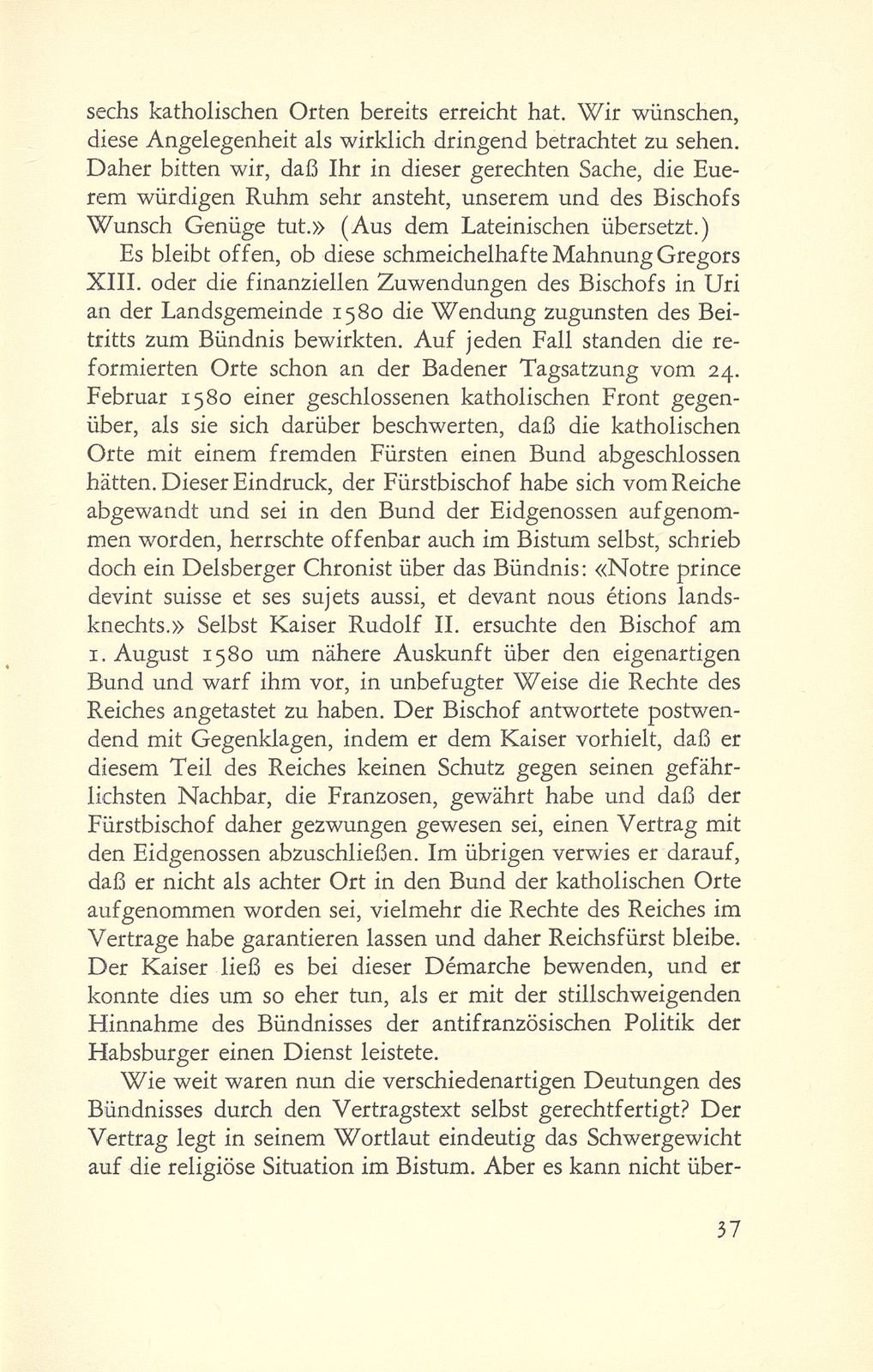 Das bischöflich-baslerische Bündnis von 1579 mit den sieben katholischen Orten – Seite 14