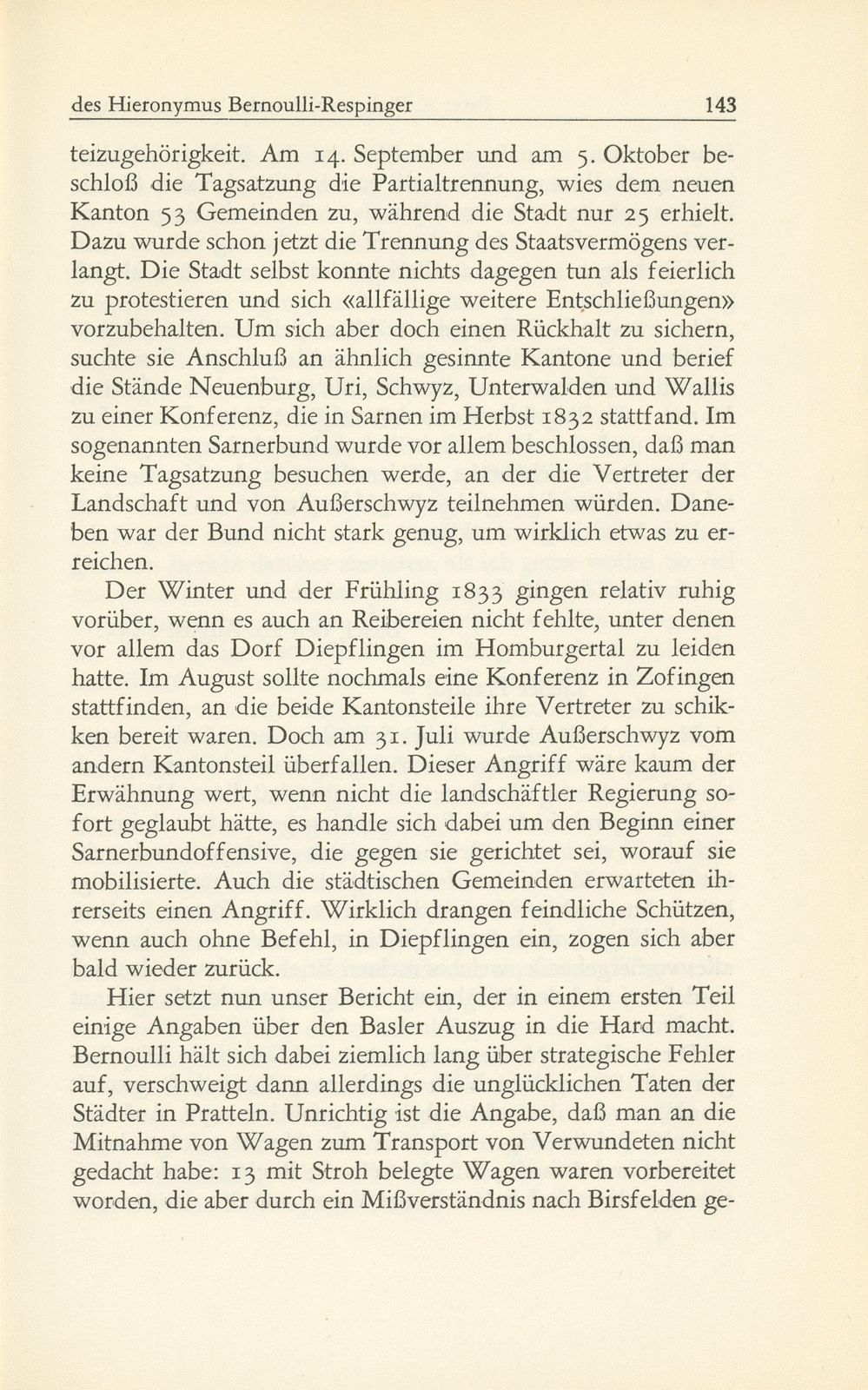 Aus den Aufzeichnungen des Hieronymus Bernoulli-Respinger – Seite 7