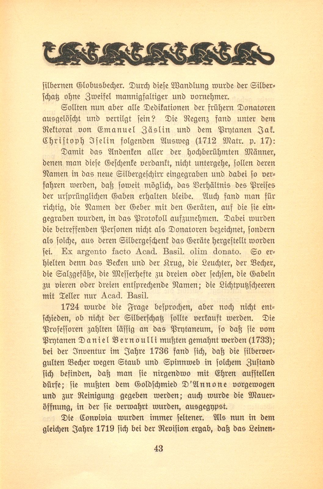 Das Prytaneum der Universität Basel. 1570-1744 – Seite 21