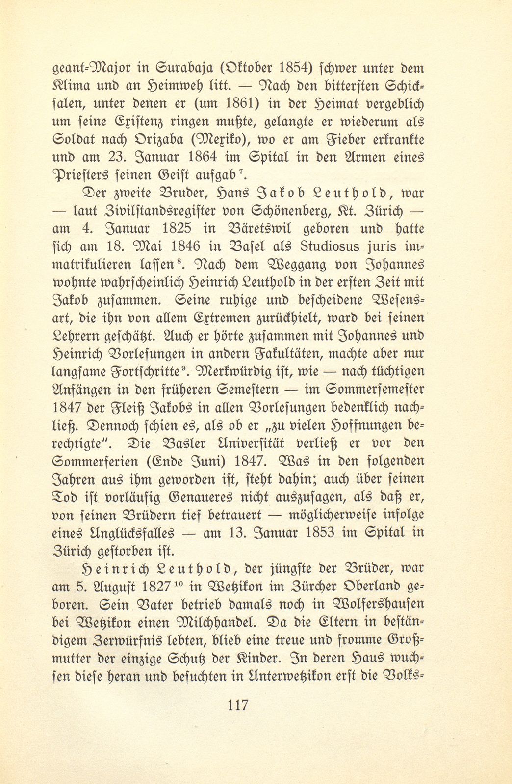 Der Dichter Heinrich Leuthold als Student an der Universität Basel – Seite 5