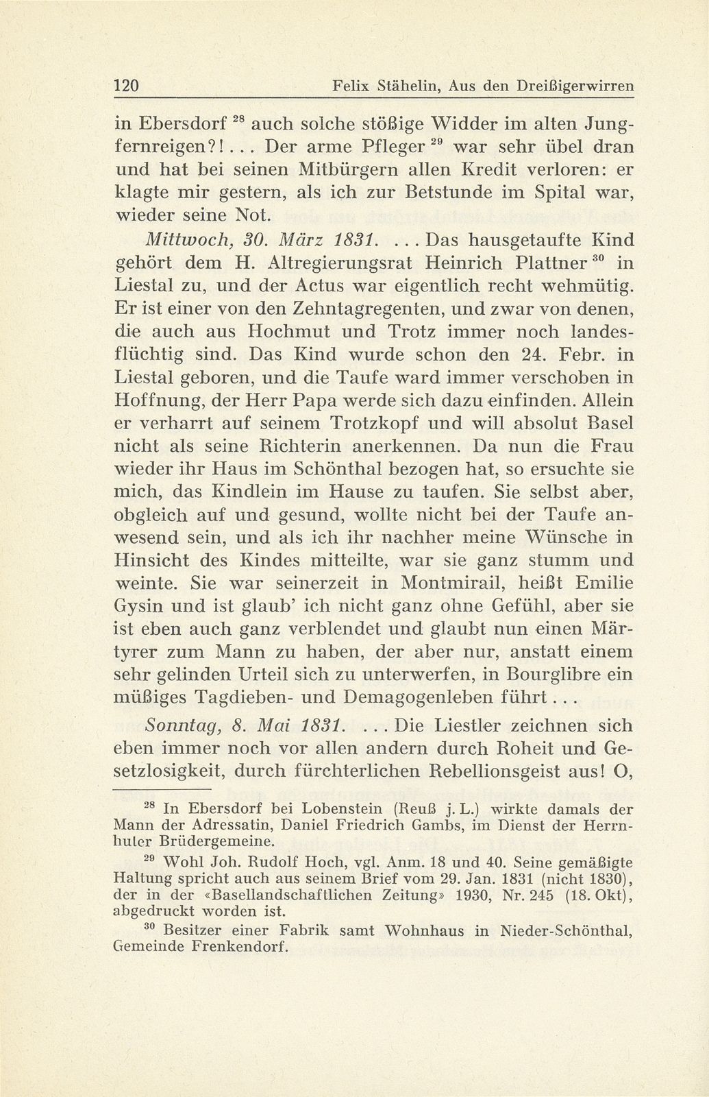 Erlebnisse und Bekenntnisse aus der Zeit der Dreissigerwirren [Gebrüder Stähelin] – Seite 18