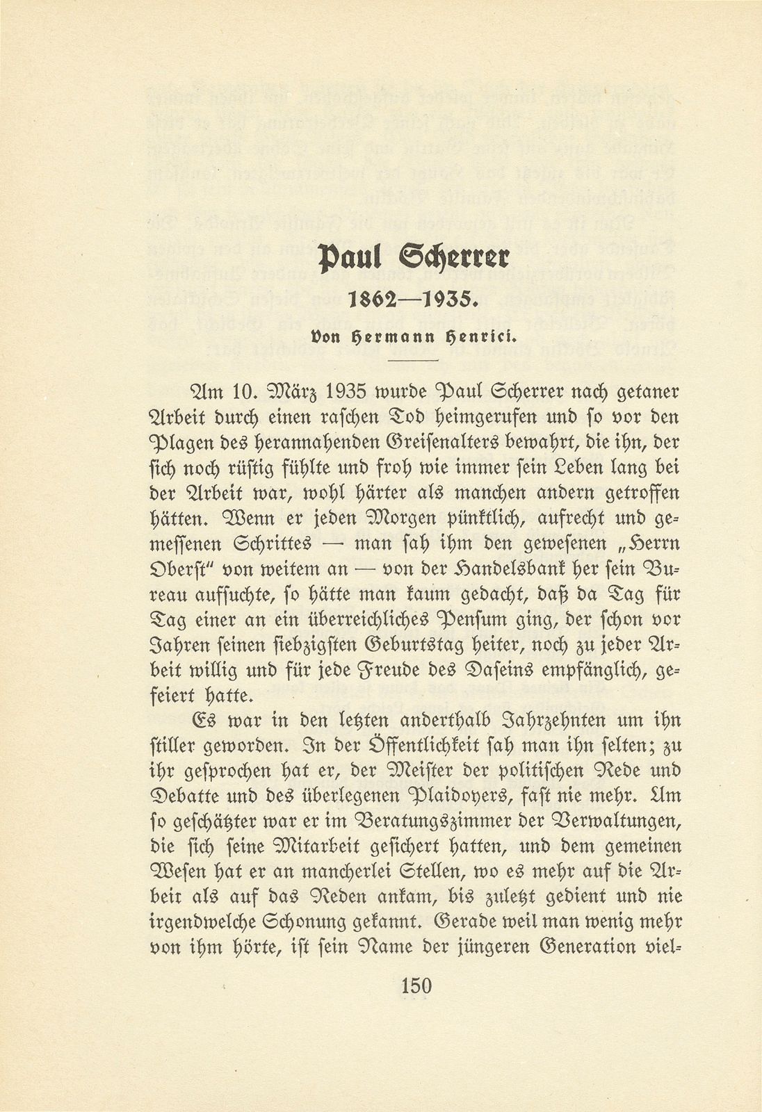 Paul Scherrer 1862-1935 – Seite 1