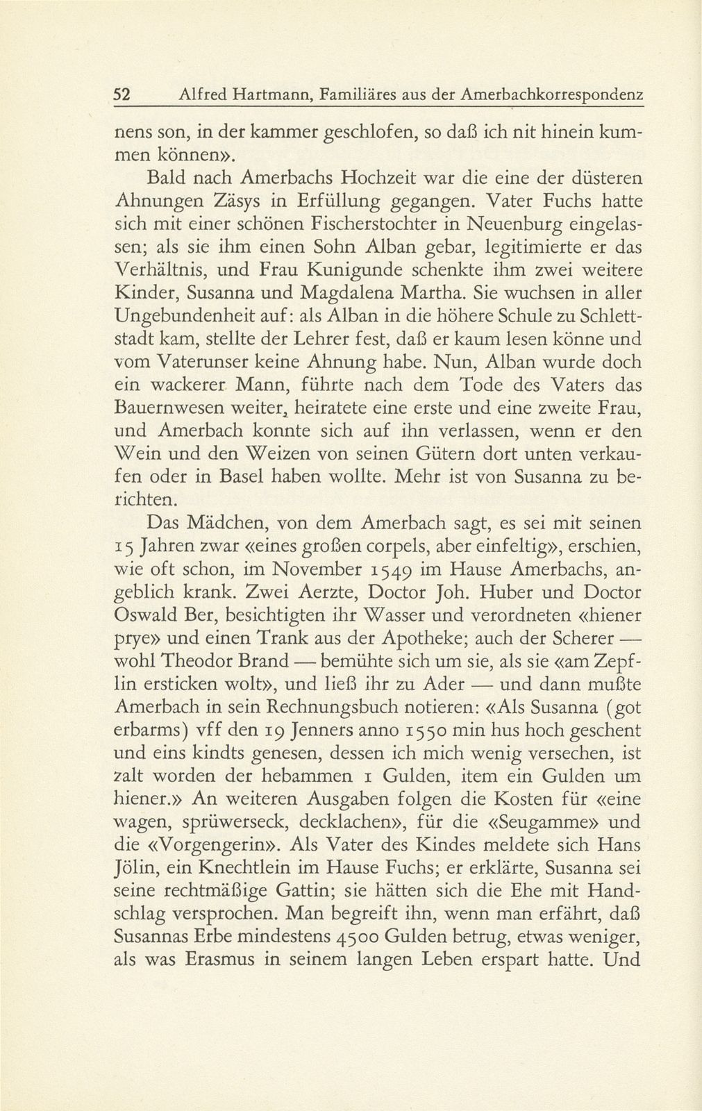 Familiäres aus der Amerbachkorrespondenz – Seite 18