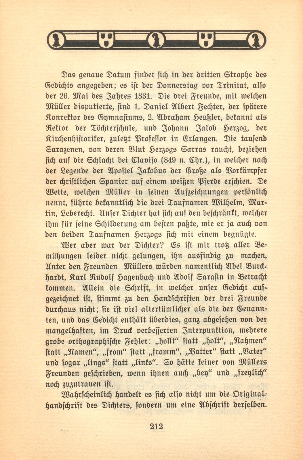 Miscellen: Gedicht auf Prof. Joh. Georg Müller – Seite 6