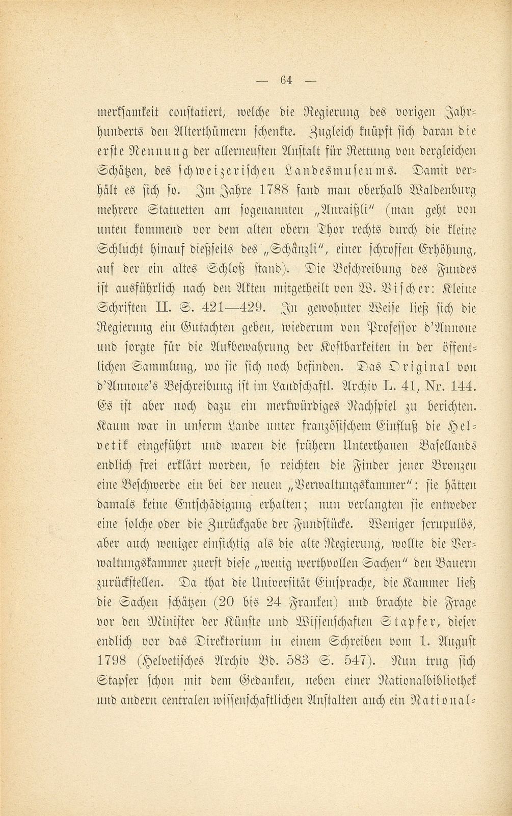 Zerstörung und Erhaltung der römischen Ruinen zu Augst – Seite 29