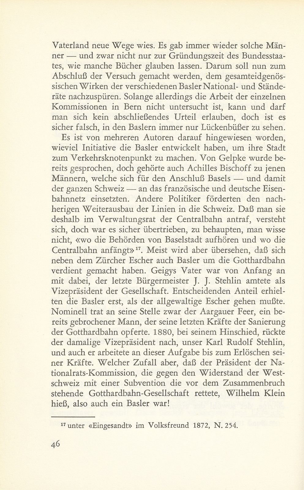 Vom Wandel der Basler Vertretung in der Bundesversammlung 1848-1919 – Seite 16