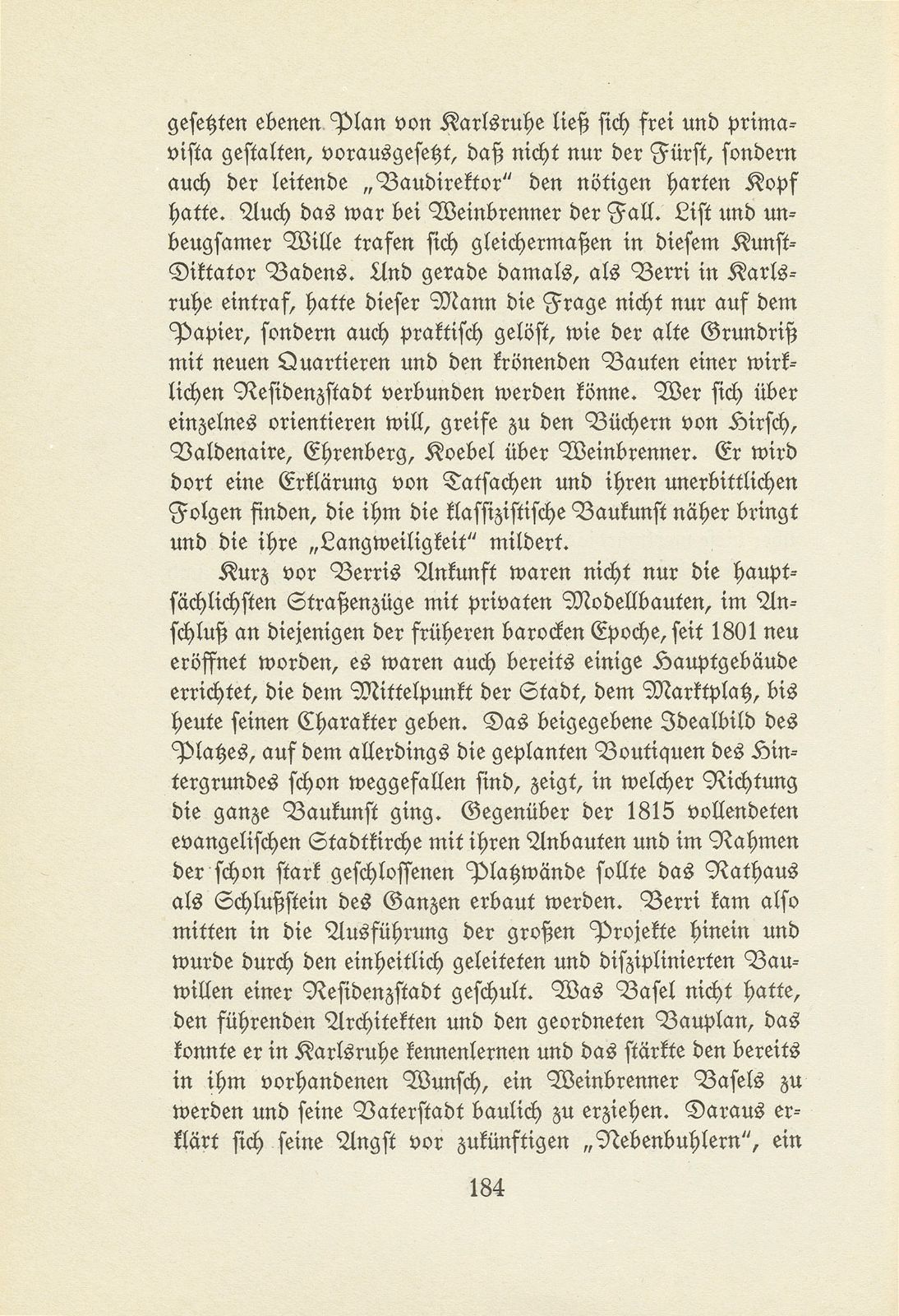 Melchior Berri. (Ein Beitrag zur Kultur des Spätklassizismus.) – Seite 8