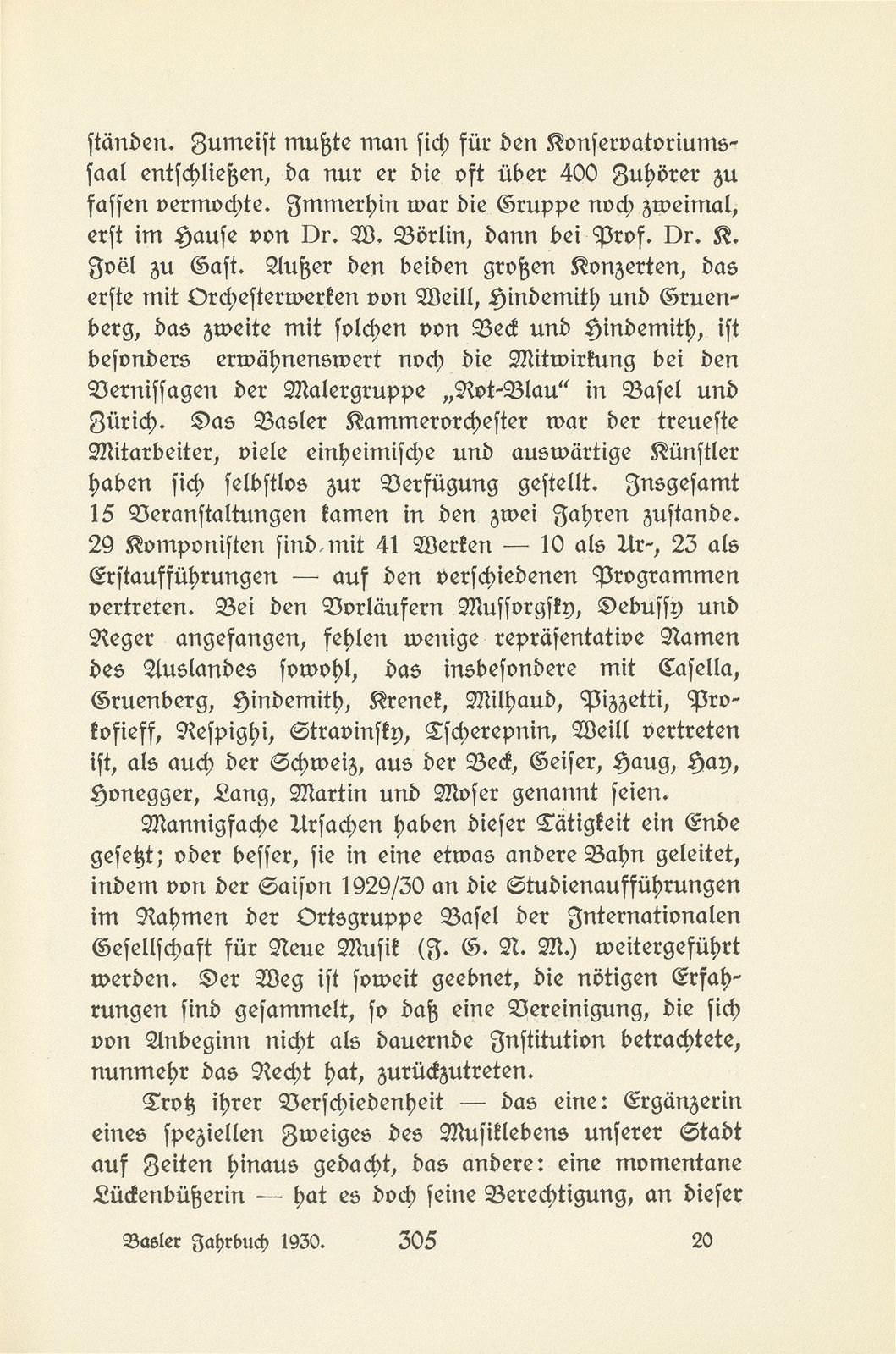 Das künstlerische Leben in Basel vom 1. Oktober 1928 bis 30. September 1929 – Seite 4