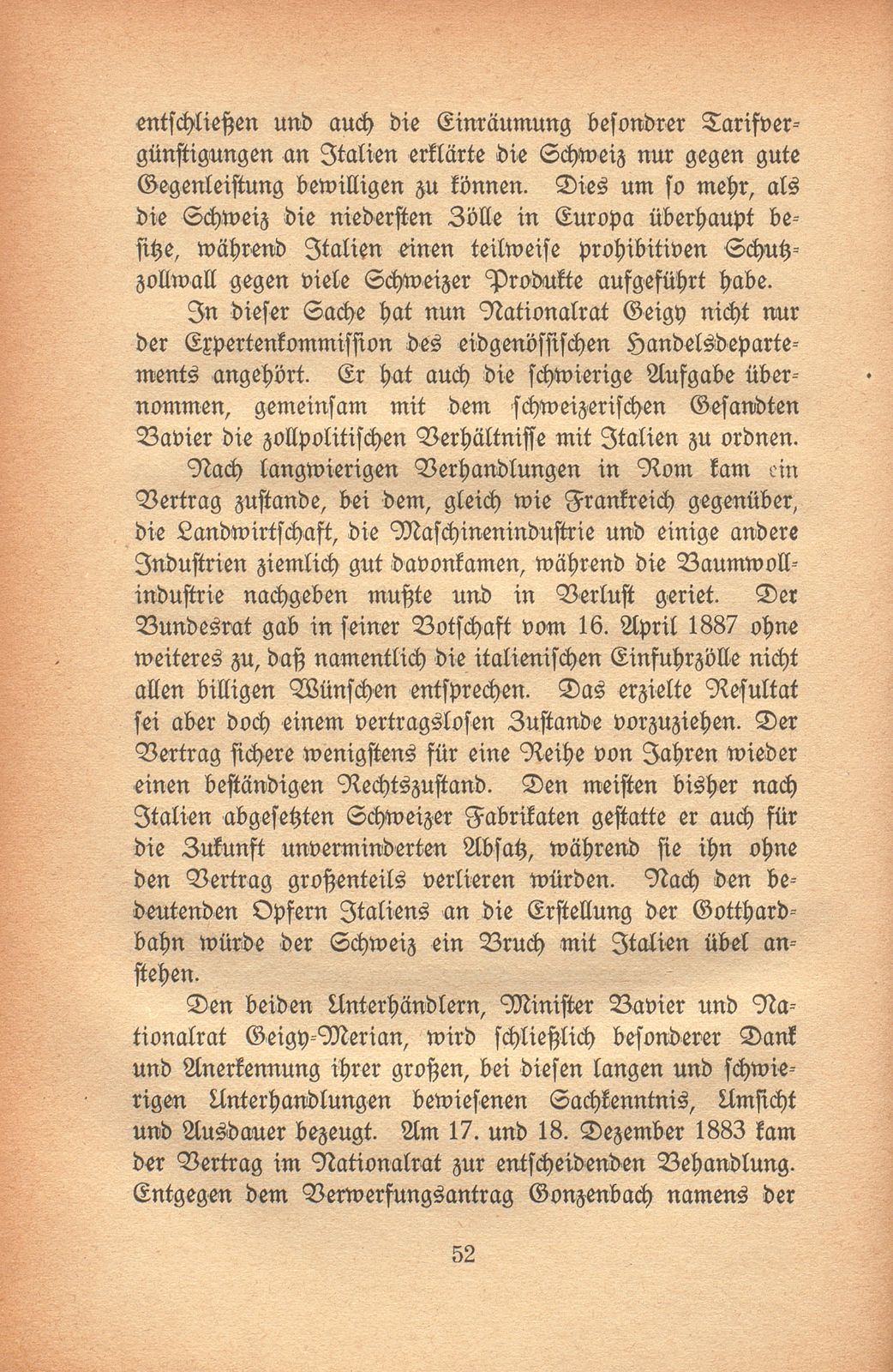 Johann Rudolf Geigy-Merian. 4. März 1830 bis 17. Februar 1917 – Seite 52