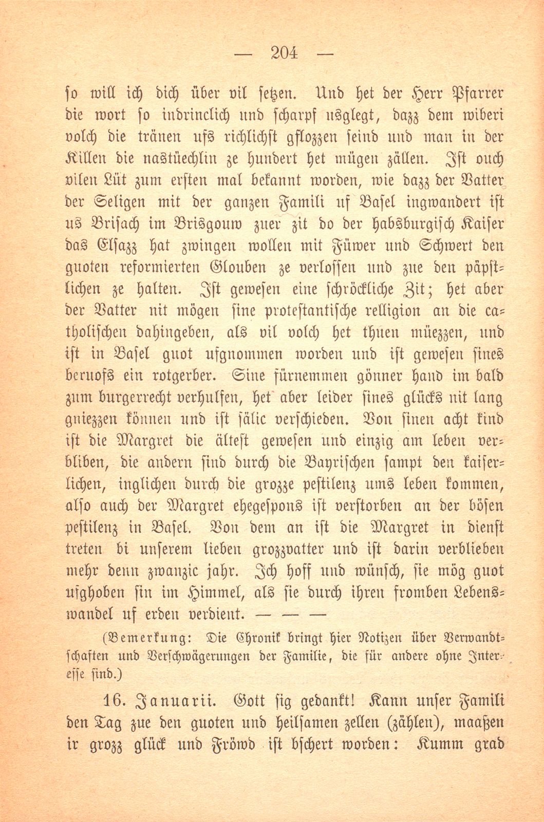 Aus einer Basler Familienchronik des Jahres 1622. (Gütigst mitgeteilt von J. M.) [Als Fälschung bezeichnet.] – Seite 6