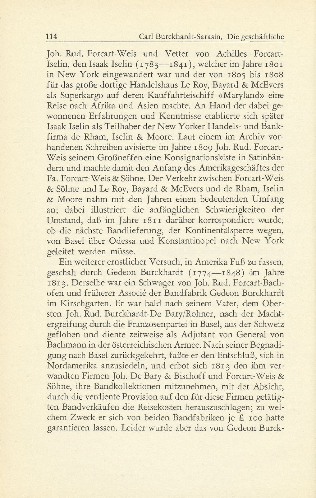 Die geschäftliche Tätigkeit von Johann Rudolf Forcart-Weis 1749-1834 – Seite 13